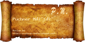 Puchner Máté névjegykártya